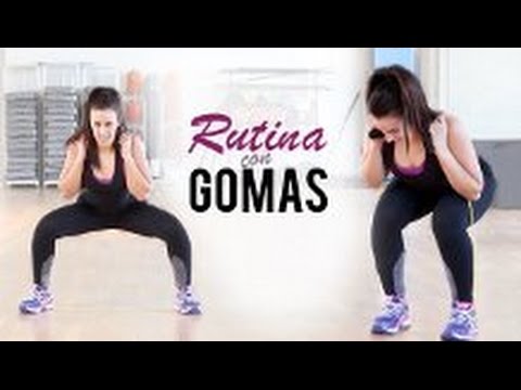 Entrenamiento piernas con gomas